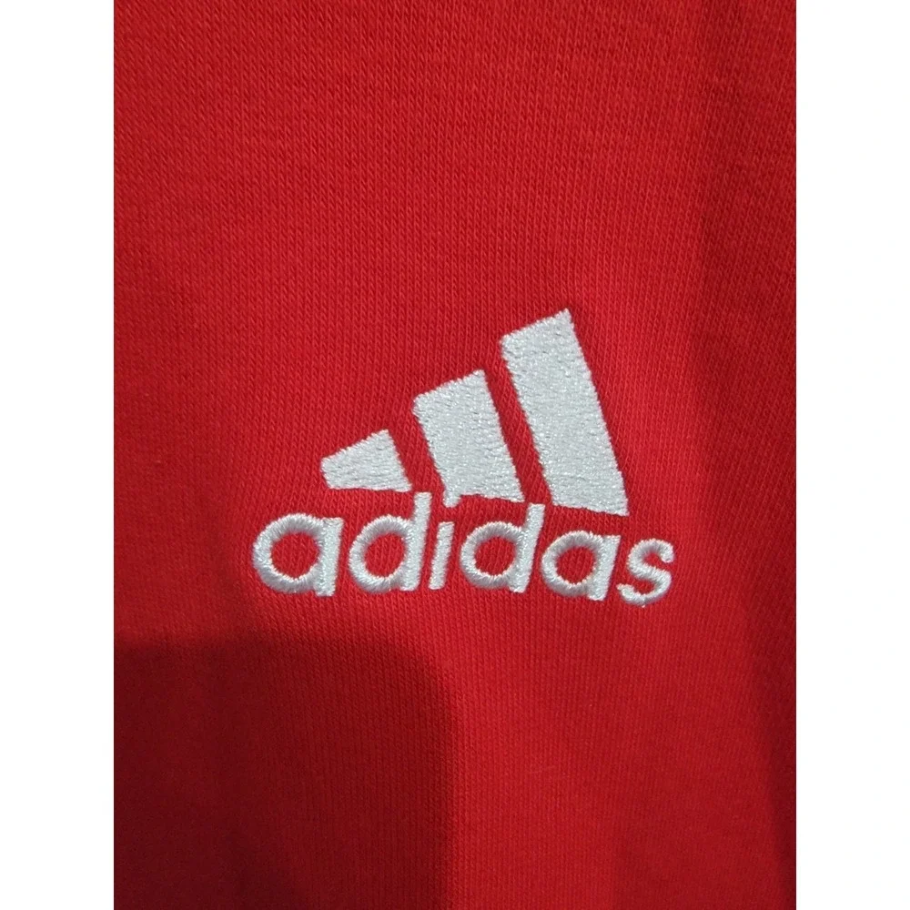 Adidas Men's Feelcozy Pullover‎ Hoodie Scarlet Red White Logo Size Large NWT